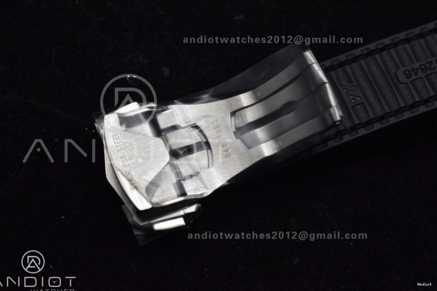 Gray Best Strap Constellation Edition 1:1 Gummy SS VSF Super A8900 on Black Clone Dial 0208